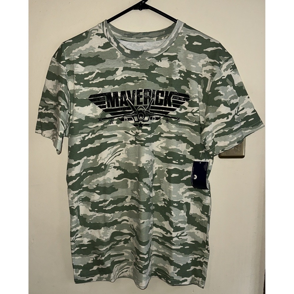 Top Gun Maverick‎ Movie T-Shirt Mens Size M Green Camo Tom Cruise Miles Teller
